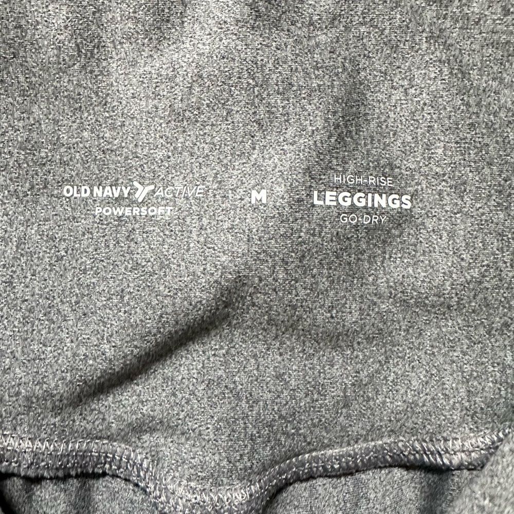 Old Navy Active Powersoft Go-Dry Heather Gray High Rise Legging Joggers Medium - Picture 3 of 11
